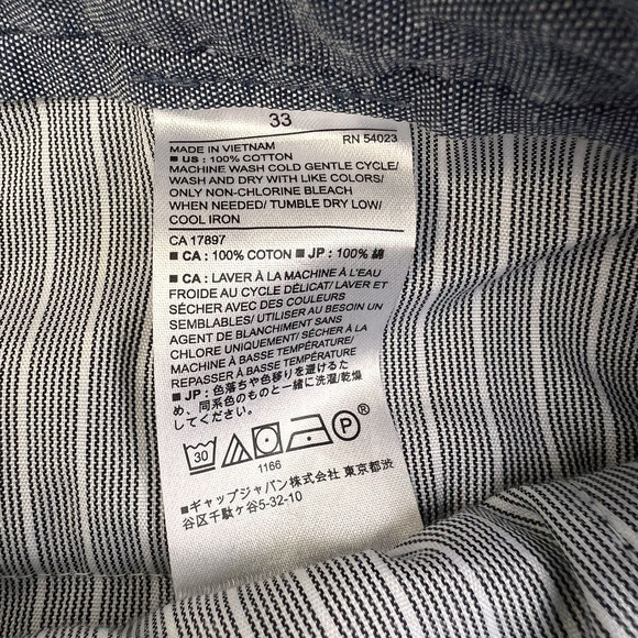 Banana Republic Emerson Short Men's 33 Black Stripe Preppy Bermuda Travel - Picture 4 of 7